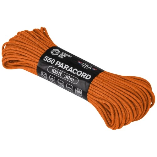 550 Paracord (100ft) Burnt Orange, Built for dependable performance, the Atwood Rope 100ft 550 Paracord in Burnt Orange delivers strength, durability, and versatility for a wide range of tasks
